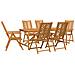 Set da Pranzo Giardino 7 Pezzi in Legno Massello di Acacia - Foto miniatura 1