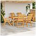 Set da Pranzo Giardino 7 Pezzi in Legno Massello di Acacia - Foto miniatura 4