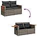 Set Divano da Giardino 6pz con Cuscini Grigio Polyrattan Acacia - Foto miniatura 8