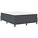 Letto Box Spring Grigio Scuro 140x200 cm Tessuto a Coste - Foto miniatura 1