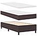 Letto con Rete a Molla e Materasso & LED Marrone Scuro 90x190 cm in Tessuto - Foto miniatura 7