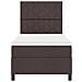 Letto con Rete a Molla e Materasso & LED Marrone Scuro 90x190 cm in Tessuto - Foto miniatura 8