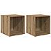 Armadi a Muro 2 pcs Rovere Artigianale 37x37x37 cm Legno Ingegnerizzato - Foto miniatura 1