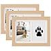 Cornice Ricordo Per Impronte Di Zampe Di Cani E Gatti Con Tampone Di Inchiostro Wood Color - Foto miniatura 3
