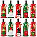 Sacchetti Natalizi In Feltro Per Bottiglie Di Vino Natale 10 Pz. - Foto miniatura 1