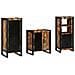 Set di mobili per il bagno 3 pcs Legno massello riciclato - Foto miniatura 1