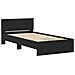 Struttura letto con testata Rovere Nero 100 x 200 cm - Foto miniatura 1