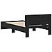 Struttura letto con testata Rovere Nero 100 x 200 cm - Foto miniatura 8