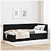 Cornice del letto ad angolo Nero 90 x 200 cm Tessuto - Foto miniatura 2
