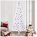 Albero di Natale artificiale Bianco 240 cm PVC e Acciaio - Foto miniatura 2
