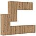 Unità TV da Parete 5 pcs Rovere artigianale Legno multistrato - Foto miniatura 1