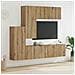Unità TV da Parete 5 pcs Rovere artigianale Legno multistrato - Foto miniatura 2