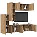 Unità TV da Parete 5 pcs Rovere artigianale Legno multistrato - Foto miniatura 3