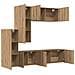 Unità TV da Parete 5 pcs Rovere artigianale Legno multistrato - Foto miniatura 5