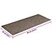 Tappetini per scale autoadesivi 30 pz 60x25 cm beige rettangolari - Foto miniatura 8