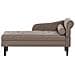 Chaise Longue Versione Destra Yvoire Tessuto Tortora - Foto miniatura 2