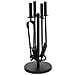 Set Di 5 Utensili Per Caminetto In Metallo Nero - Foto miniatura 1