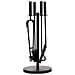 Set Di 5 Utensili Per Caminetto In Metallo Nero - Foto miniatura 2