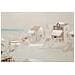 Stampa Dipinta Beach B Paesaggio Di Spiaggia Con Ombrelloni Nei Toni Beige 80x120 Cm - Foto miniatura 2