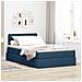 Letto con contenitore e materasso con testiera Blu 120 x 190 cm - Foto miniatura 2