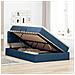 Letto con contenitore e materasso con testiera Blu 120 x 190 cm - Foto miniatura 4