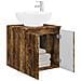 Mobile Lavabo da Parete Rovere Fumo 49,5 x 44,5 x 65 cm - Foto miniatura 2