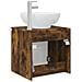 Mobile Lavabo da Parete Rovere Fumo 49,5 x 44,5 x 65 cm - Foto miniatura 4
