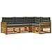 Set di divani da esterno con cuscino 4 pcs Naturale e Antracite - Foto miniatura 1