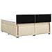 Letto box spring con materasso Crema 200 x 200 cm Tessuto - Foto miniatura 7