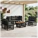 Set Divano da Giardino 8 pz Nero e Grigio scuro polyrattan - Foto miniatura 4