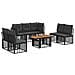 Set Divano da Giardino 8 pz Nero e Grigio scuro polyrattan - Foto miniatura 1
