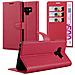 Custodia Compatibile Con Samsung Galaxy Note 9 In Rosso Carminio - Coperchio Protettiva Con Chiusura Magnetica, Funzione Stand E Tasca Per Le Carte - Foto miniatura 1