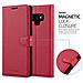 Custodia Compatibile Con Samsung Galaxy Note 9 In Rosso Carminio - Coperchio Protettiva Con Chiusura Magnetica, Funzione Stand E Tasca Per Le Carte - Foto miniatura 2