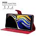 Custodia Compatibile Con Samsung Galaxy Note 9 In Rosso Carminio - Coperchio Protettiva Con Chiusura Magnetica, Funzione Stand E Tasca Per Le Carte - Foto miniatura 5