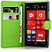 Custodia Compatibile Con Nokia Lumia 925 In Verde Menta - Coperchio Protettiva Con Chiusura Magnetica, Funzione Stand E Tasca Per Le Carte - Foto miniatura 2