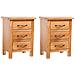Comodini 2 Pz 40x30x54 Cm In Legno Massello Di Rovere - Foto miniatura 1
