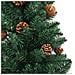 Albero di Natale Sottile con Legno Vero e Pigne Verde 150cm PVC - Foto miniatura 5