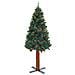 Albero di Natale Sottile con Legno Vero e Pigne Verde 150cm PVC - Foto miniatura 8