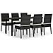 Set da Pranzo da Giardino 7 pz in Polyrattan Nero - Foto miniatura 1