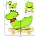 Dondolo Con Ruote A Forma Di Drago Per Bambini 18-36 Mesi - Verde - Foto miniatura 4