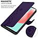Custodia Compatibile Con Samsung Galaxy A41 In Lilla Scuro Fiore - Coperchio Protettivo In Design Floreale Con Chiusura Magnetica, Funzione Stand E Slot Per Carte - Foto miniatura 4