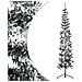 Albero Natale Artificiale Sottile a Metà Neve Fioccata 180 cm - Foto miniatura 1