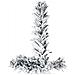 Albero Natale Artificiale Sottile a Metà Neve Fioccata 180 cm - Foto miniatura 8