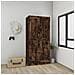 Armadio Rovere Fumo 82,5x51,5x180 Cm In Legno Multistrato - Foto miniatura 1