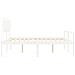 Letto per Anziani con Testiera Bianco Super King Legno Massello - Foto miniatura 4
