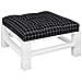 Cuscino Per Pallet Motivo A Quadri Nero 70x70x12 Cm In Tessuto - Foto miniatura 3