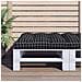 Cuscino Per Pallet Motivo A Quadri Nero 70x70x12 Cm In Tessuto - Foto miniatura 1