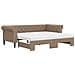 Divano Letto Estraibile Materassi Cappuccino 90x200 Similpelle - Foto miniatura 1