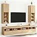 Mobili Tv Con Luci Led 2pz Rovere Sonoma 30,5x30x102 Cm - Foto miniatura 1