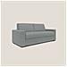 Nixon Divano letto matrimoniale con materasso 20 cm in tessuto impermeabile T03 220 cm (mat. 160x197) grigio - Foto miniatura 1